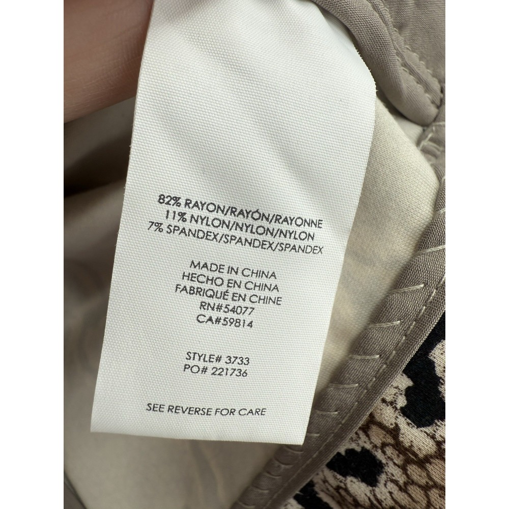 Cabi Blazer Womens 4 Gray Beige Animal Snake Print Jacket Office‎ Career #3733 - Picture 3 of 8